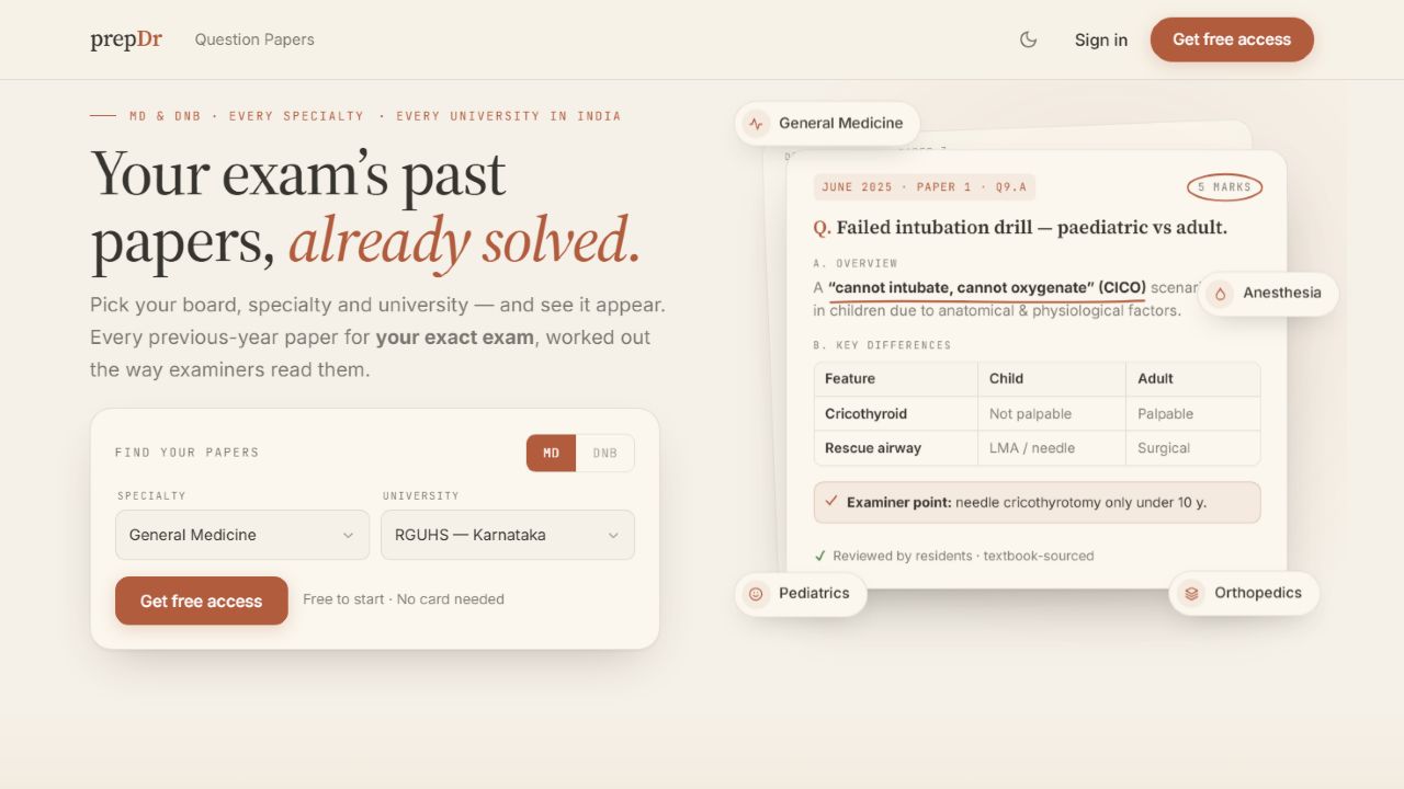 PrepDr public product website